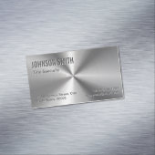 Professionele platte, radiale metalen look magnetisch visitekaartje (Voorbeeld)
