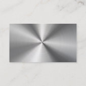 Professionele platte, radiale metalen look visitekaartje (Achterkant)