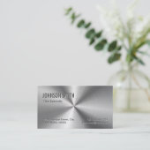 Professionele platte, radiale metalen look visitekaartje (Staand voorkant)