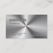 Professionele platte, radiale metalen look visitekaartje (Voorkant)