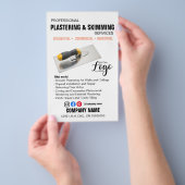 Professionele Pleister- en Afwerkservices – Flyer (Hand)