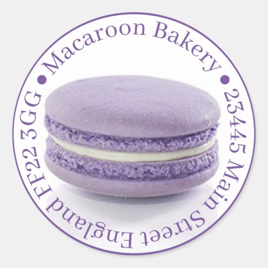 Professionele pleisters - Macaroon Paars Ronde Sticker (Voorkant)