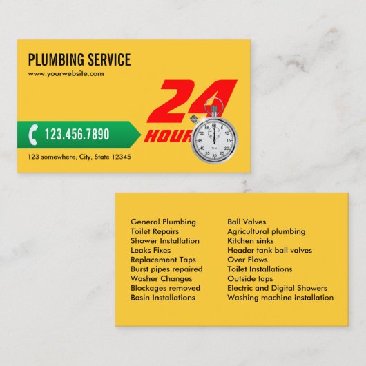 Professionele plug-in visitekaartje (Voorkant / Achterkant)