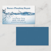 Professionele plug-in waterontwerp visitekaartje (Voorkant / Achterkant)