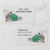 Professionele Plumber-werkprintkabel Visitekaartje (Voorkant / Achterkant)