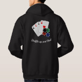 Professionele Poker Speler Dream Aces Hoodie (Achterkant)