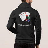 Professionele Poker Speler Dream Aces Hoodie (Achterkant)