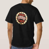 Professionele Poker Speler Koninklijke Flush Poker T-shirt (Achterkant)