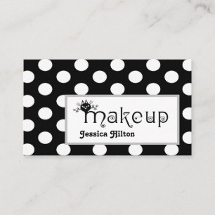 Professionele polka dots kat make-up logo visitekaartje