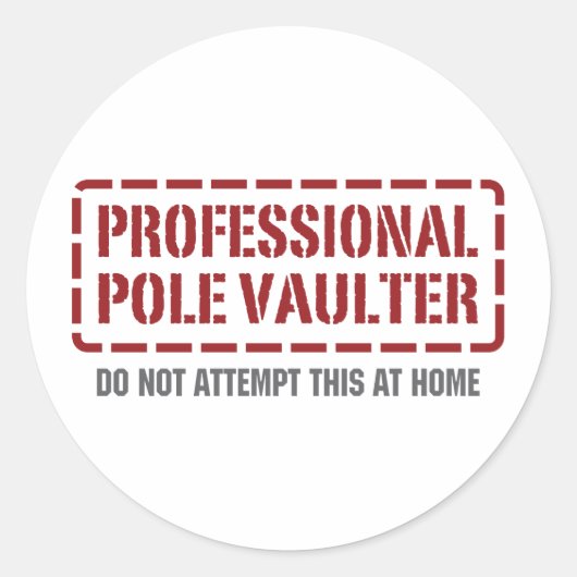 Professionele polsstokhoogspringer ronde sticker (Voorkant)