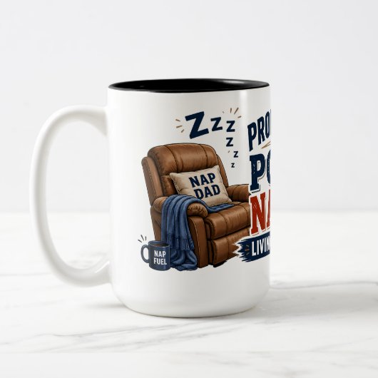 Professionele Powernapper Funny Dad Mok (Links)