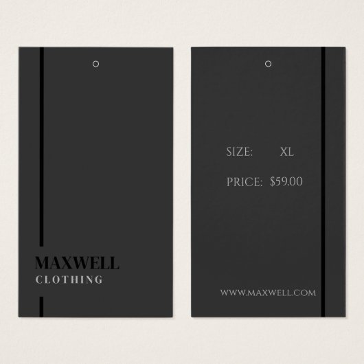 Professionele premium kleding merk hangen Labels Visitekaartje (Voorkant /achterkant)