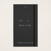 Professionele premium kleding merk hangen Labels Visitekaartje (Achterkant)