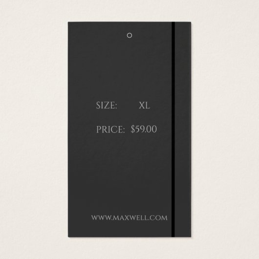 Professionele premium kleding merk hangen Labels Visitekaartje (Achterkant)