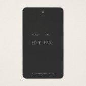 Professionele premium kleding merk hangen Labels Visitekaartje (Achterkant)