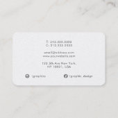 Professionele Premium Parelwijn en Grijze Monogram Visitekaartje (Achterkant)