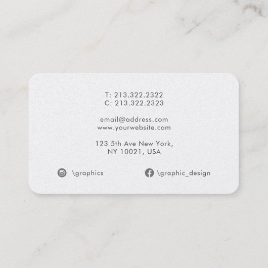 Professionele Premium Parelwijn en Grijze Monogram Visitekaartje (Achterkant)