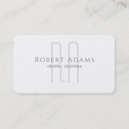 Professionele Premium Parelwijn en Grijze Monogram Visitekaartje