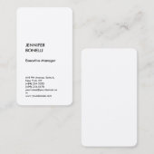 Professionele Premium Silk Plain Moderne Minimale Visitekaartje (Voorkant / Achterkant)