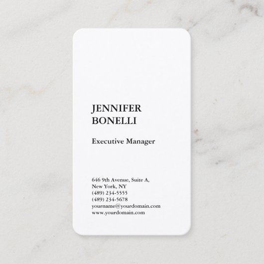 Professionele Premium - Zijde plaat Modern Visitekaartje (Voorkant)