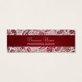 Professionele Prijs Label Mode Paisley Rood Mini Visitekaartjes (Achterkant)