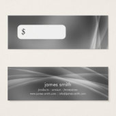 Professionele prijs Label Modern Abstract grijs Mini Visitekaartjes (Voorkant /achterkant)
