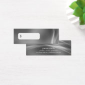 Professionele prijs Label Modern Abstract grijs Mini Visitekaartjes (Bureau)