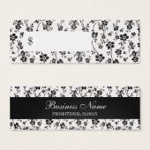 Professionele prijs Label Salon Floral Black Mini Visitekaartjes (Voorkant /achterkant)