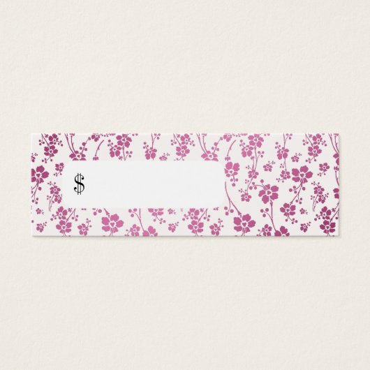 Professionele prijs Label Salon Floral Pink Mini Visitekaartjes (Voorkant)