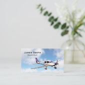 Professionele prive-piloot, aangepaste luchtvaart  visitekaartje (Staand voorkant)