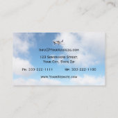 Professionele prive-piloot, aangepaste luchtvaart  visitekaartje (Achterkant)