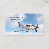 Professionele prive-piloot, aangepaste luchtvaart  visitekaartje (Voorkant)
