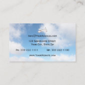 Professionele prive-piloot, aangepaste luchtvaart  visitekaartje (Achterkant)