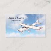 Professionele prive-piloot, aangepaste luchtvaart  visitekaartje (Voorkant)