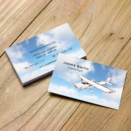 Professionele prive-piloot, aangepaste luchtvaart  visitekaartje
