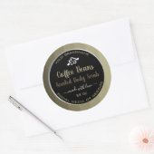 Professionele Product Verpakking Koffiebonen Etike Ronde Sticker (Envelop)