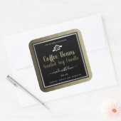 Professionele Product Verpakking Koffiebonen Etike Vierkante Sticker (Envelop)