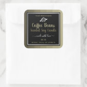 Professionele Product Verpakking Koffiebonen Etike Vierkante Sticker (Tas)