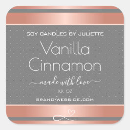 Professionele Product Verpakkingsetiketten Roos Go Vierkante Sticker