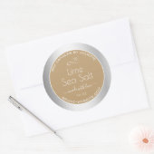 Professionele Product Verpakkingsetiketten Zilver  Ronde Sticker (Envelop)