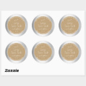 Professionele Product Verpakkingsetiketten Zilver  Ronde Sticker (Vel)
