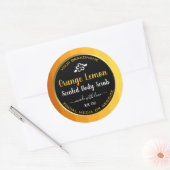 Professionele Product Verpakkingslabels Sinaasappe Ronde Sticker (Envelop)