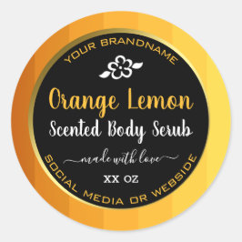 Professionele Product Verpakkingslabels Sinaasappe Ronde Sticker