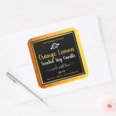 Professionele Product Verpakkingslabels Sinaasappe Vierkante Sticker (Envelop)