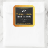 Professionele Product Verpakkingslabels Sinaasappe Vierkante Sticker (Tas)