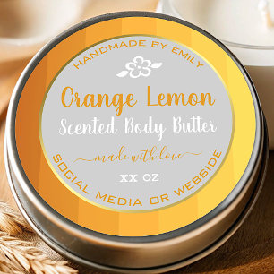 Professionele productverpakkingslabels Sinaasappel Ronde Sticker