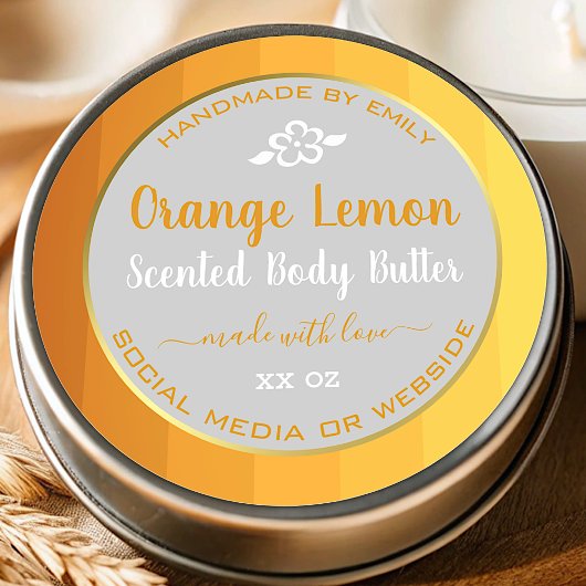 Professionele productverpakkingslabels Sinaasappel Ronde Sticker