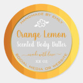 Professionele productverpakkingslabels Sinaasappel Ronde Sticker (Voorkant)