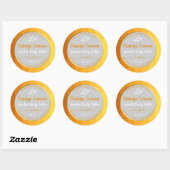 Professionele productverpakkingslabels Sinaasappel Ronde Sticker (Vel)