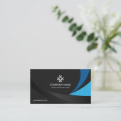 Professionele professionele moderne zwarte premie visitekaartje (Staand voorkant)